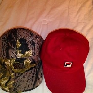 Obey cap and Fila Retro cap O/S fits all adjustable on both